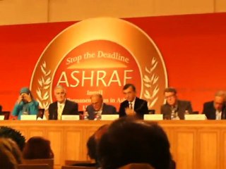 Conférence sur le camp d'ASHRAF: Allocution introductive du représentant des maires présents