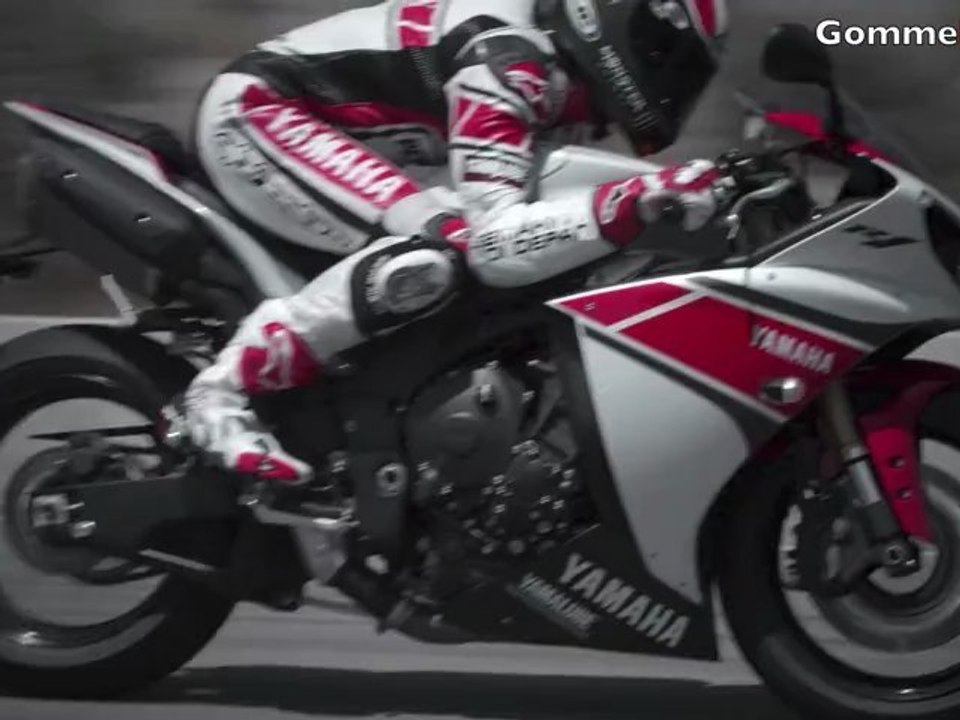Ben Spies in sella alla nuova Yamaha YZF - R1 (2012) 50 anniversary