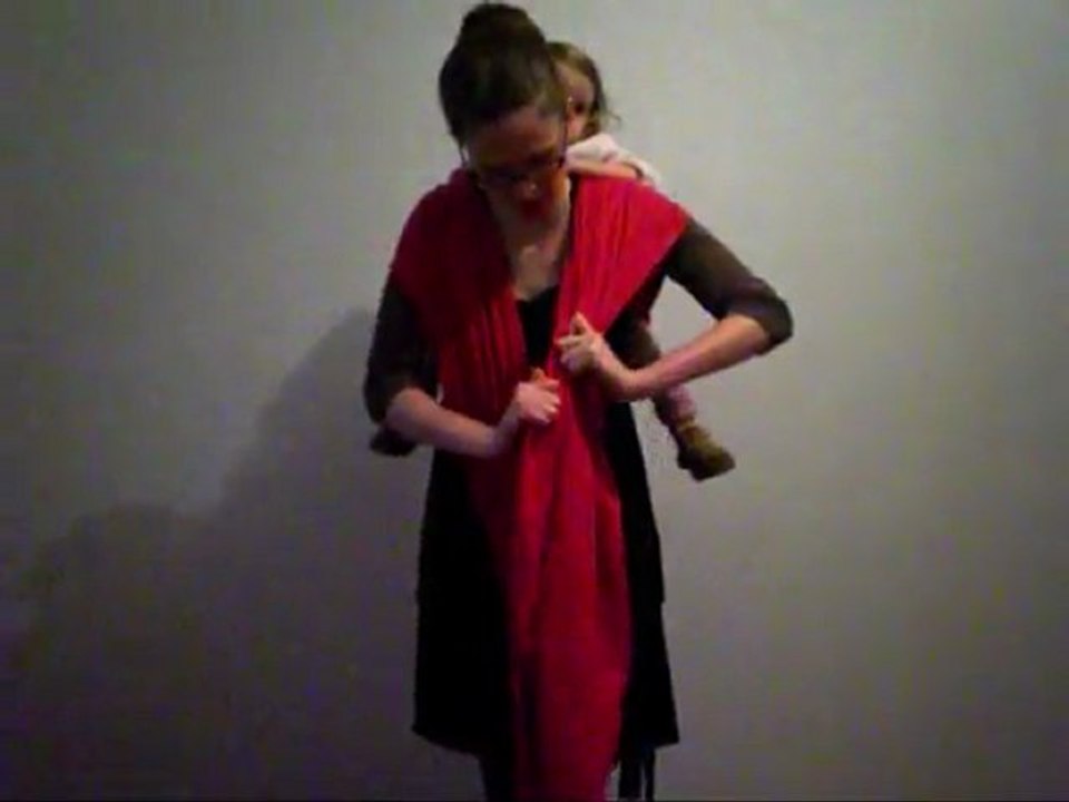 Kangourou Dos avec une écharpe Psicolor