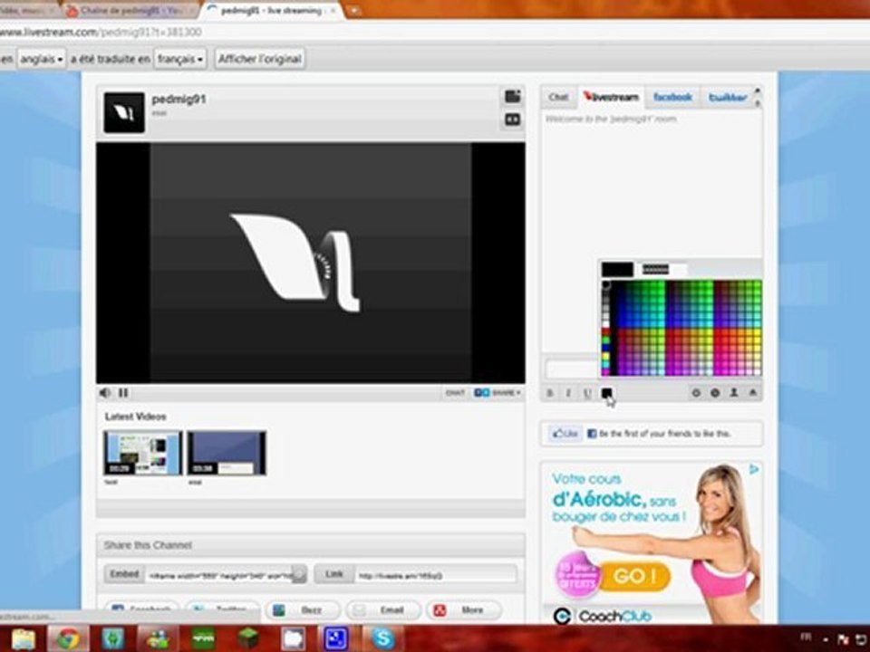 livestream pour le 12/11/2011 a 17h ou a 18h [annuler]