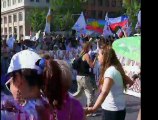 Estudiantes marchan en Santiago de Chile para exigir la gratuidad de la educación