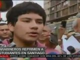 Nueva represión contra estudiantes chilenos