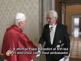 Benedict al XVI-lea l-a primit pe noul ambasador al Germaniei
