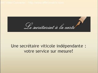 Le secrétariat à la carte, secrétariat viticole, présentation
