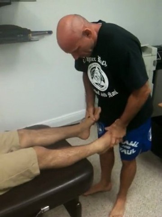 Chiropractic Treatment and Ankle Adjustment for MMA Fighters - featuring UFC Fighter Wagner Rocha and Dr Paul Goodkin