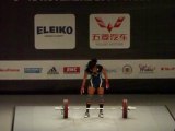 Weightlifting World Championships Paris 2011 - W58kg - Rizelyx RIVERA - Snatch 3 - 91kg American Record !!
