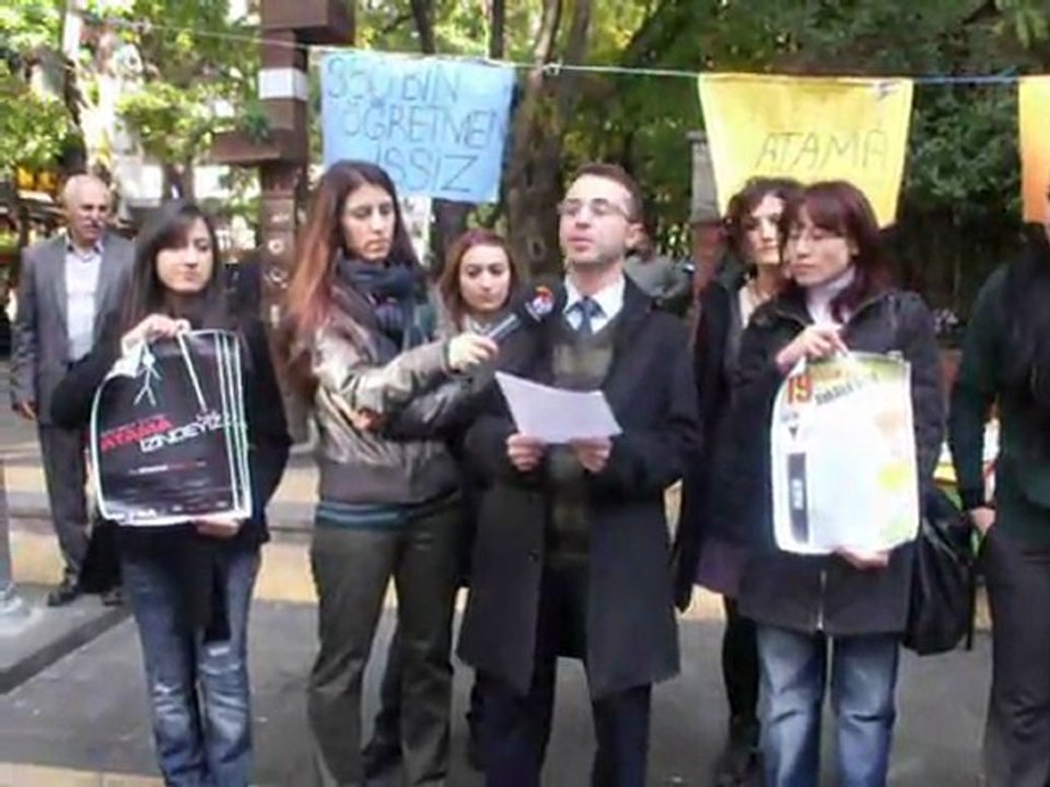 ataması yapılmayan öğretmenler platformu basın açıklaması