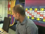 Guardiola en las instalaciones del FCB Barcelona
