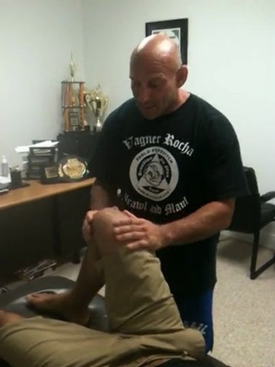 Chiropractic Treatment and Knee Adjustment for MMA Fighters - featuring UFC Fighter Wagner Rocha and Dr Paul Goodkin