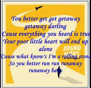 Bruno Mars - Runaway Baby (WITH LYRICS) [Official Audio]