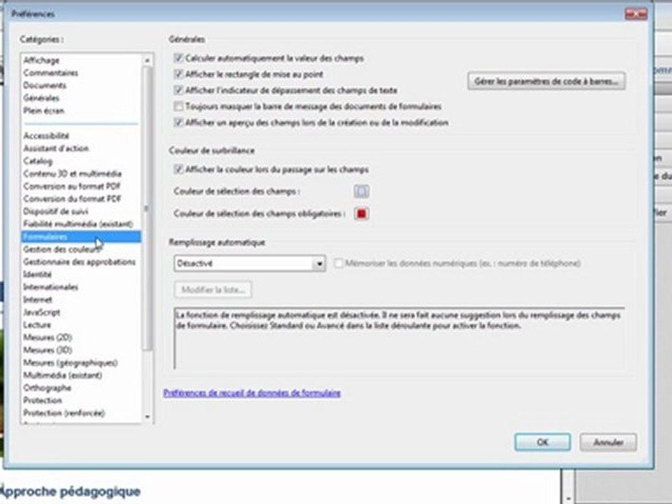 Adobe Acrobat X : Les préférences