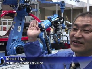 Industrial robots on show in Tokyo