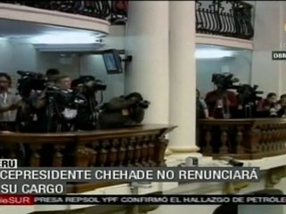 Perú: pese a pedido de Humala, Chehade no renuncia