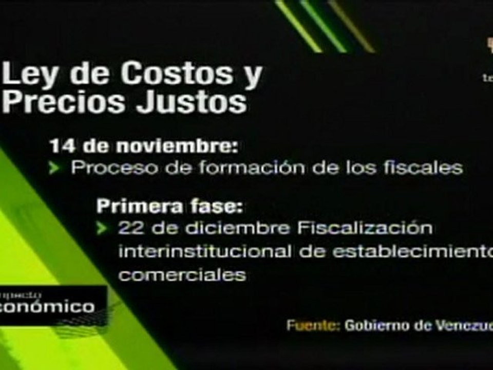 Regulación de la ley de costos y precios justos de Venezuela