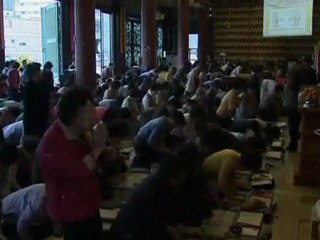 Students take college exams