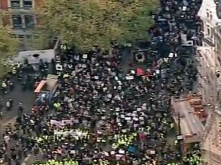 Students take to London's streets