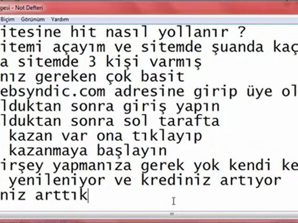 Web Sitesine Hit Yollama