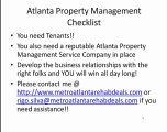 Atlanta Property Management Checklist for Atlanta Real Estate Investment