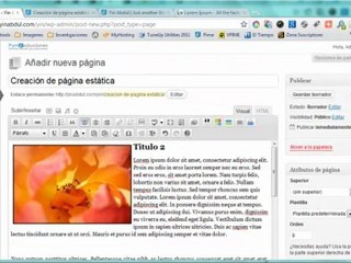 Creación de página estática