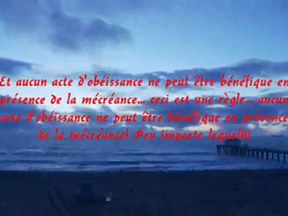 Louer les mécréants pour leur respect des engagements...