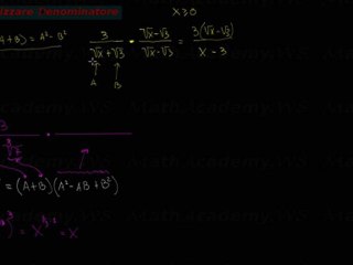 razionalizzare il denominatore con somma di cubi