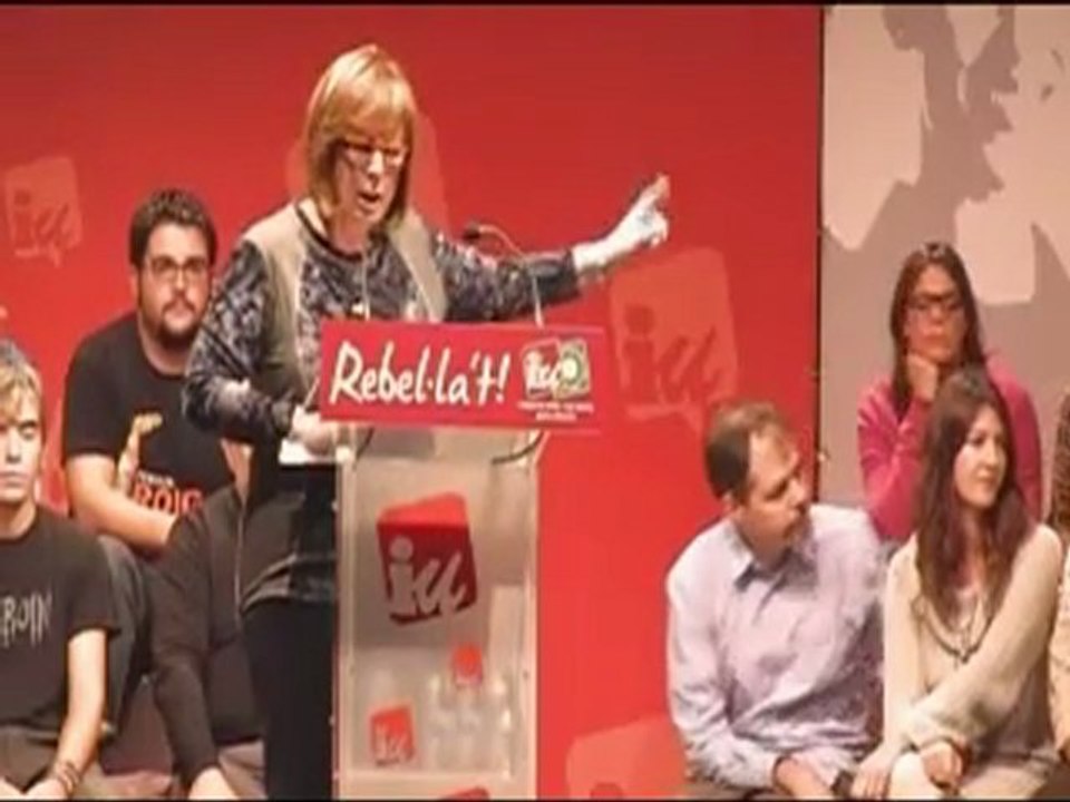 Marga Sanz, Mitin Alicante, Esquerra Unida-Els Verds