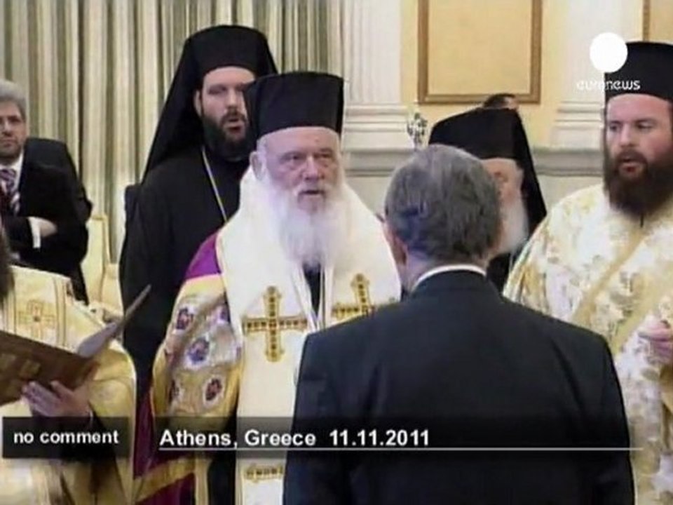 Lucas Papademos sworn in as Greece's prime... - no comment