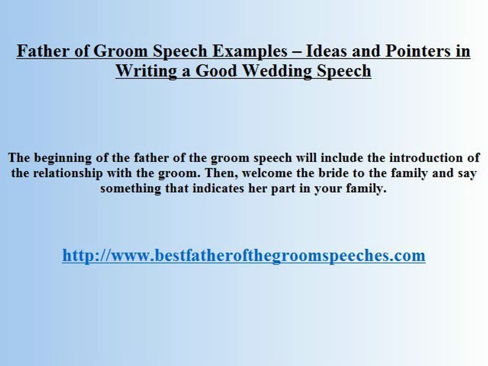 Wedding Speeches for the Father of the Groom - Special Tips for You
