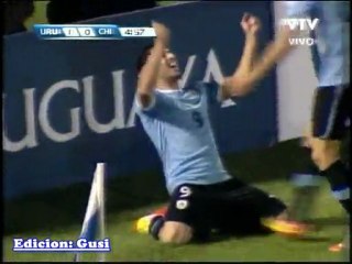 Uruguay 4 - Chile 0 con 4 goles de Luis Suárez