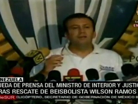 Rueda de prensa luego de rescata de Wilson Ramos