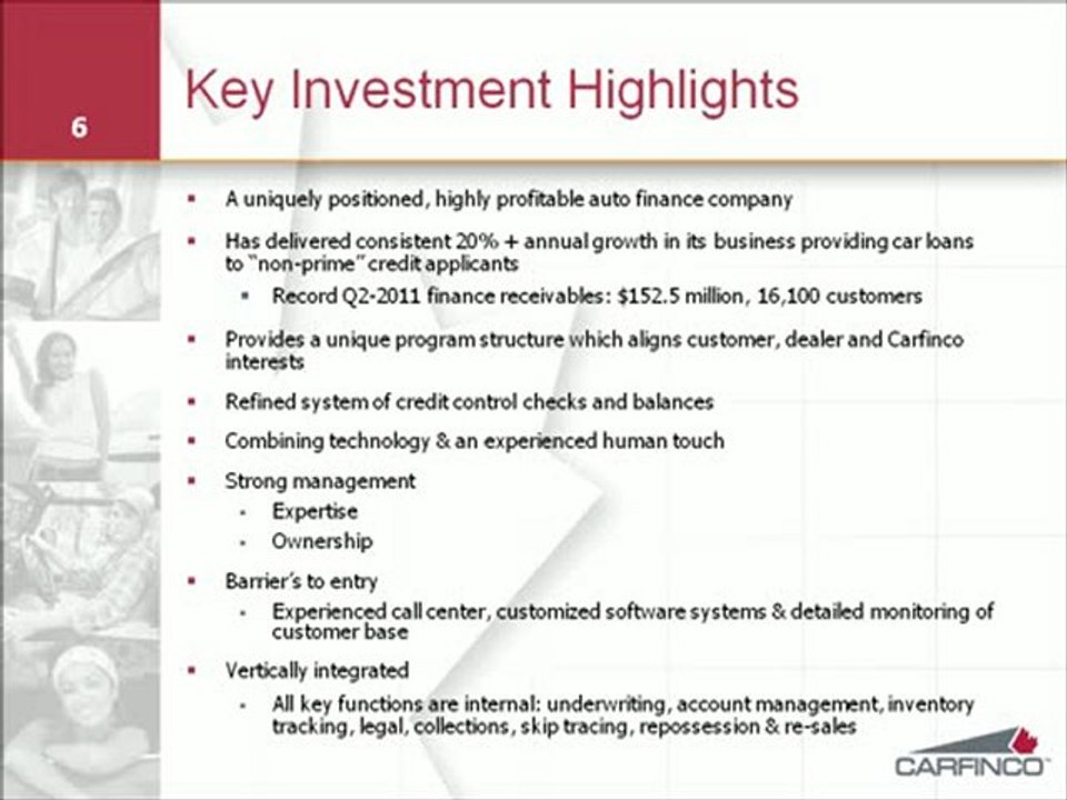 Carfinco Income Fund (TSX: CFN.UN) Opportunity Knocks 2011