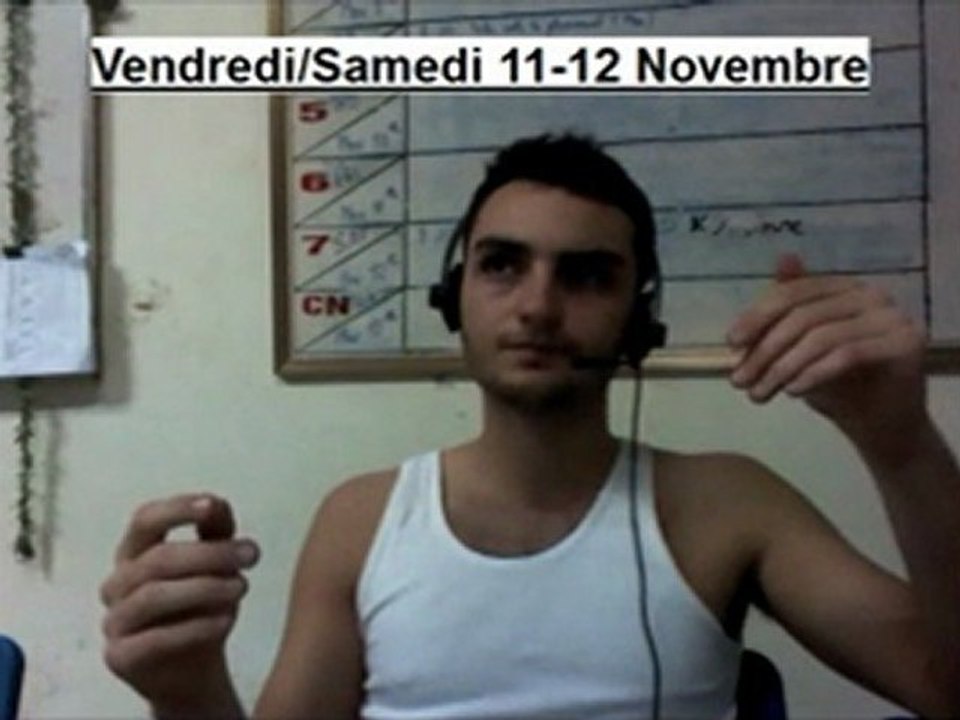Vendredi/Samedi 11/12 Novembre