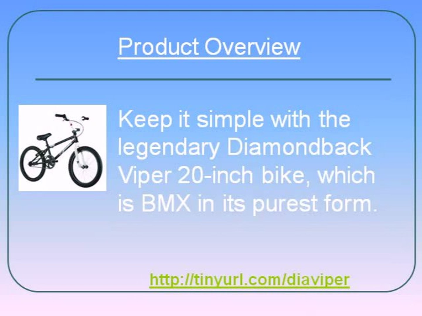 diamondback viper 20 inch bike