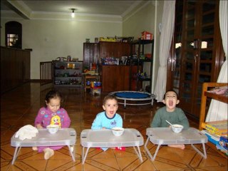 João, Maria e Biel em novembro de 2011