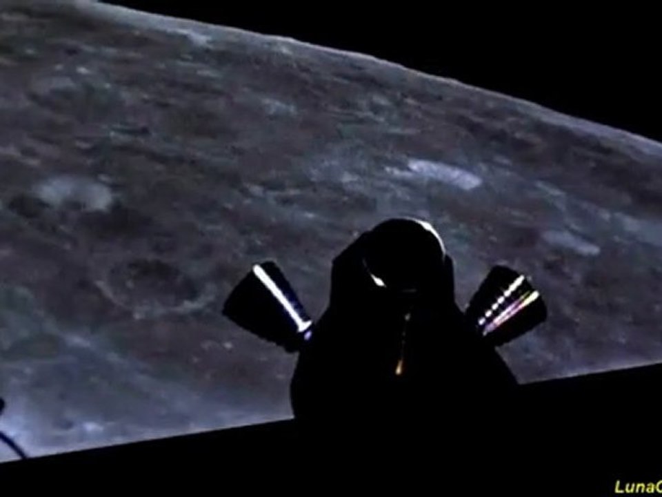 Apollo 10 -  Brief view of Bright ray crater near Chaplygin - Raw & Stabilized