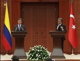 Cumhurbaşkanı Gül ve Kolombiya Cumhurbaşkanı Santos'un Ortak Basın Toplantısı
