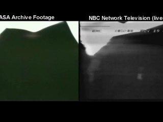 Apollo 12 - camera failure comparison - NASA Archive and NBC Network Feed