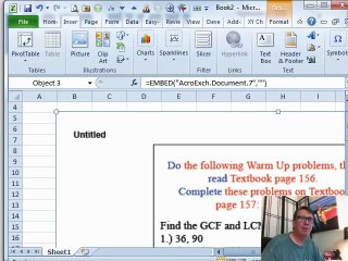 Learn Excel 2010 - "Embed a PDF in Excel": #1466