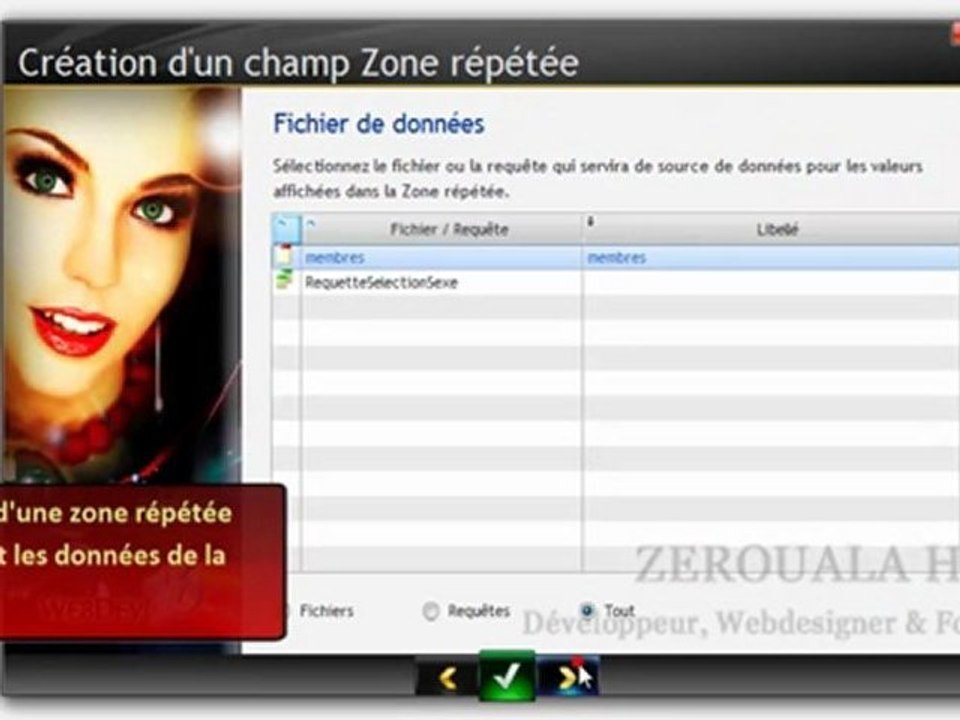 Filtrage de donnée sous WebDev