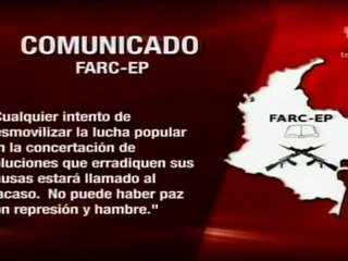 Colombia: FARC llama a verdadera solución política