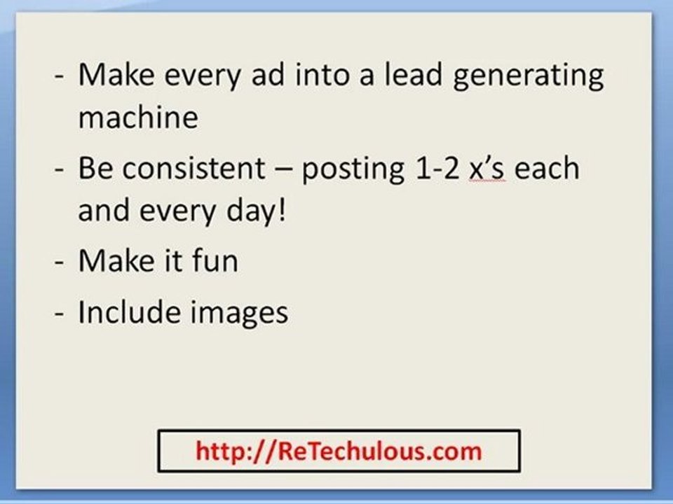 Real Estate Investor Marketing Employing Craigslist Ads