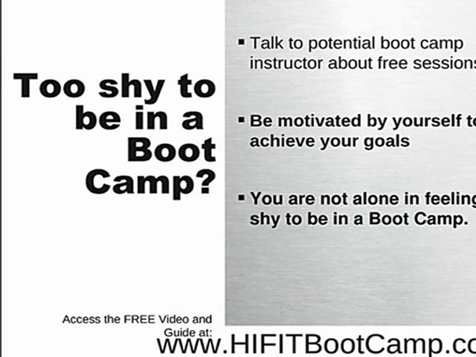 Too shy to attend boot camp?