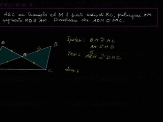 esercizio svolto sulla congruenza tra triangoli