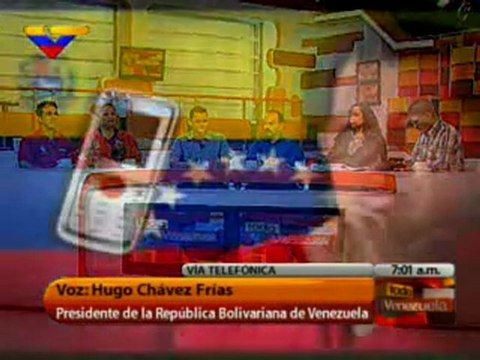 Toda Venezuela Contacto telefonico con el presidente de la Republica Hugo Chavez Frias 14.11 2011 2/4