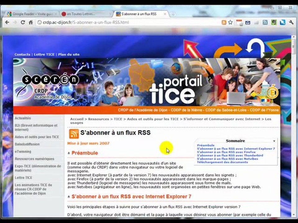 S'abonner à un flux RSS