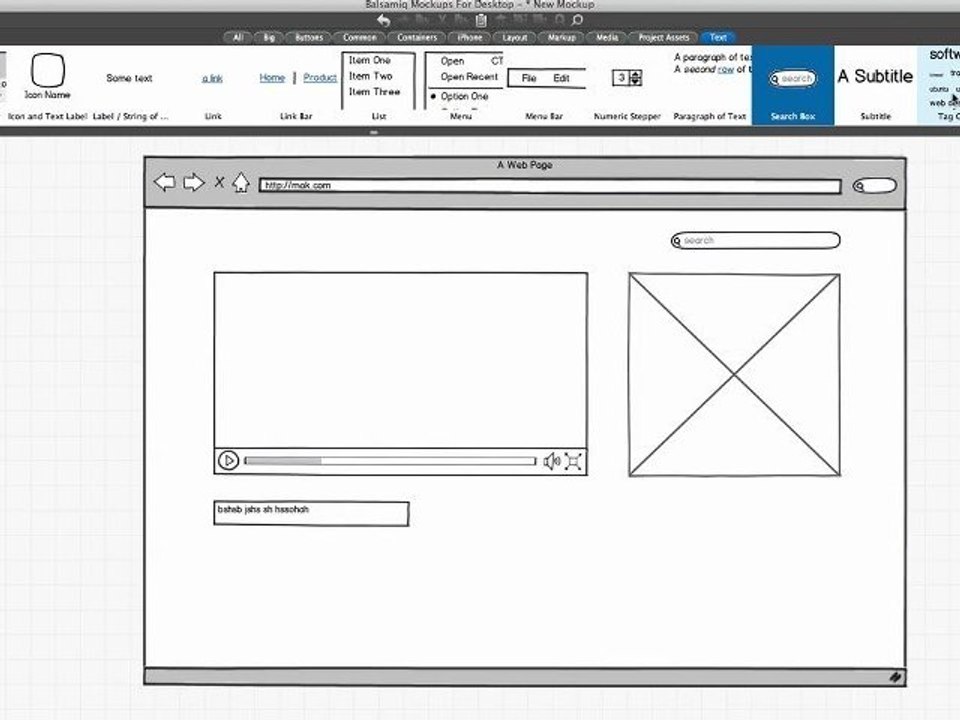How to wireframe using Balsamiq Mockups
