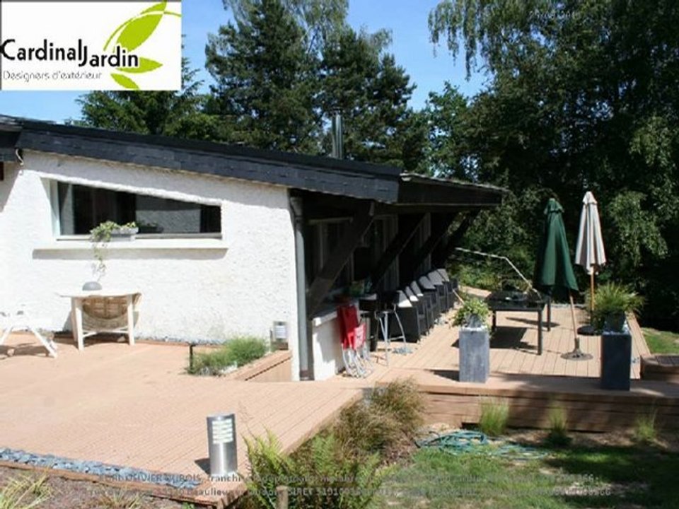 terrasse bois composite et galets