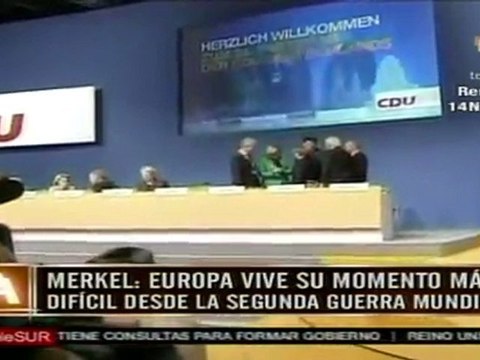 Europa, ante peor crisis en décadas: Merkel
