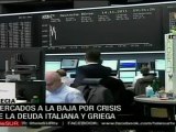 Caen acciones europeas por crisis en Italia