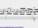 Johann Sebastian Bach's, Fugue in G minor BWV 578 piano solo sheet music - Video Score